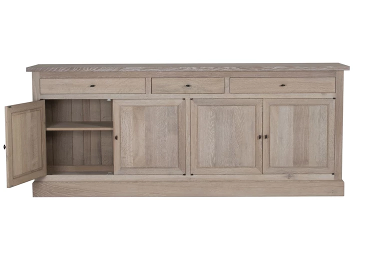 Deur open Dressoir Solid SOL01 landelijk klassiek lichte eik Denolf Michel
