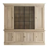 Wandkast met vitrines Solid SOL04 landelijk klassiek lichte eik Michel Denolf