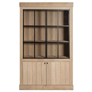 Vitrinekast Wandkast Wood WOOD33 lichte eik landelijk modern Michel Denolf