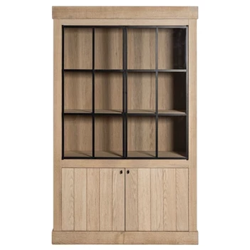 Vitrinekast Wandkast Wood WOOD33 lichte eik landelijk modern Michel Denolf