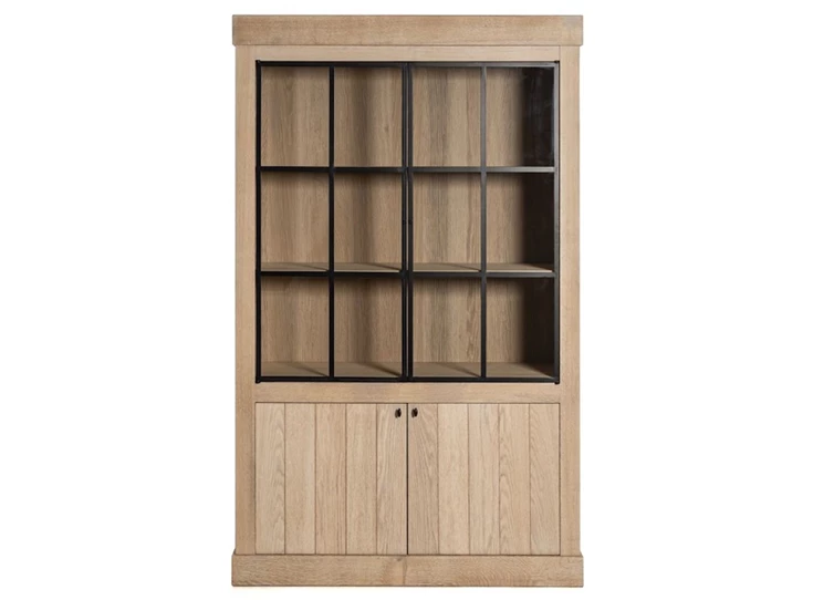 Vitrinekast Wandkast Wood WOOD33 lichte eik landelijk modern Michel Denolf