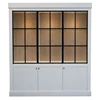 Vitrinekast Wood wit gelakt binnenkant lichte eik landelijk modern Michel Denolf