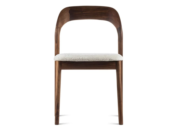 Front Eetkamerstoel Moly massief noot Estetica Home