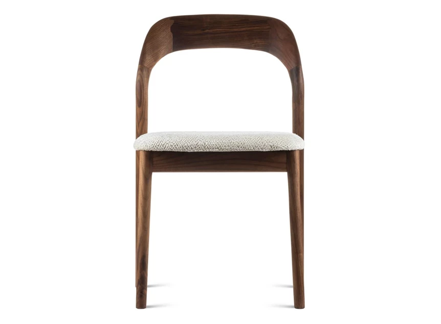 Front Eetkamerstoel Moly massief noot Estetica Home