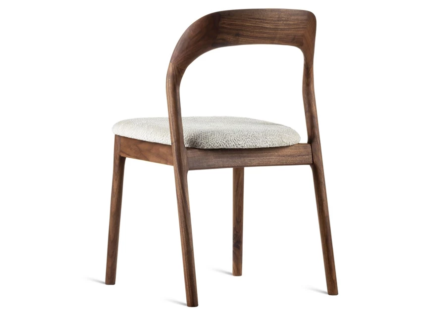 Zijde Eetkamerstoel Moly massief noot Estetica Home