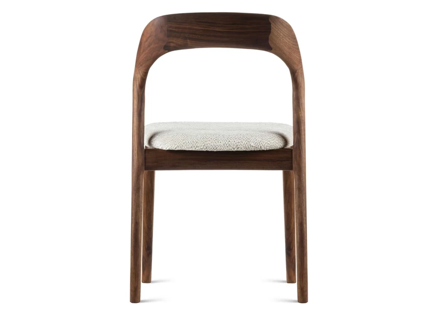 Achterkant Eetkamerstoel Moly massief noot Estetica Home