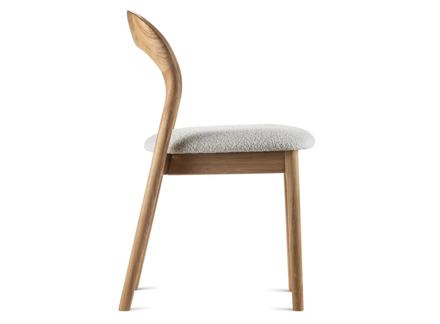 Zijkant Eetkamerstoel Moly massief naturel eik Estetica Home