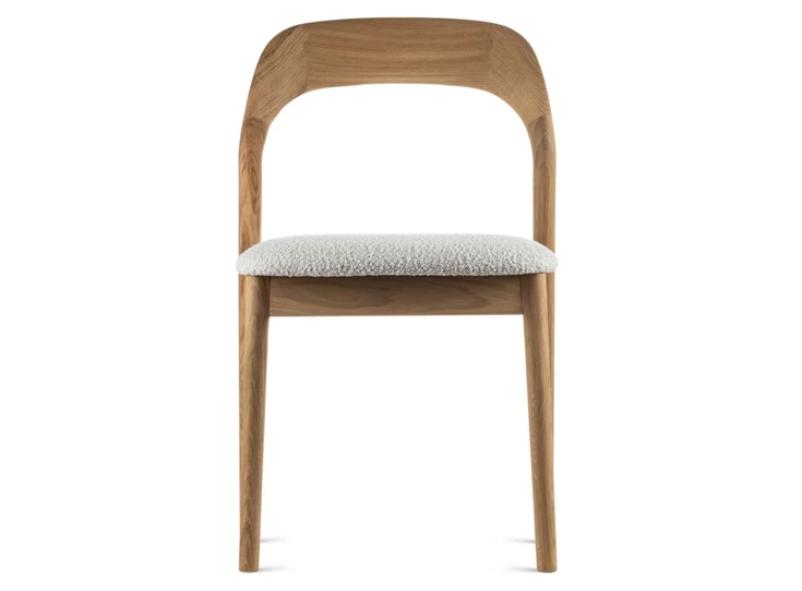 Front Eetkamerstoel Moly massief naturel eik Estetica Home