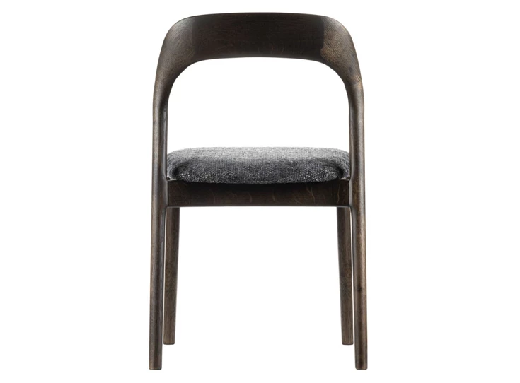 Achterkant Eetkamerstoel Moly massief donker eik Estetica Home