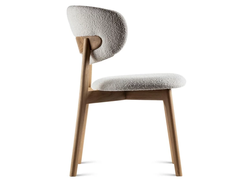 Zijkant Eetkamerstoel Capri massief naturel eik Estetica Home