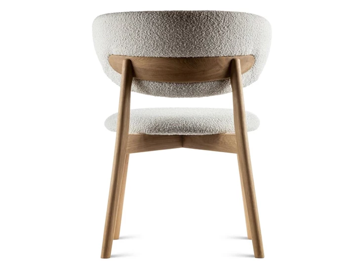 Achterkant Eetkamerstoel Capri massief naturel eik Estetica Home