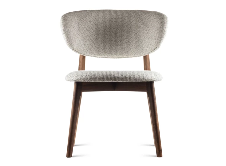 Front Eetkamerstoel Capri massief noot Estetica Home