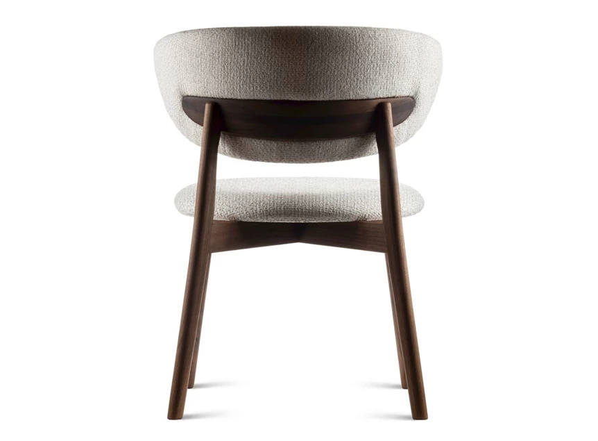 Achterkant Eetkamerstoel Capri massief noot Estetica Home