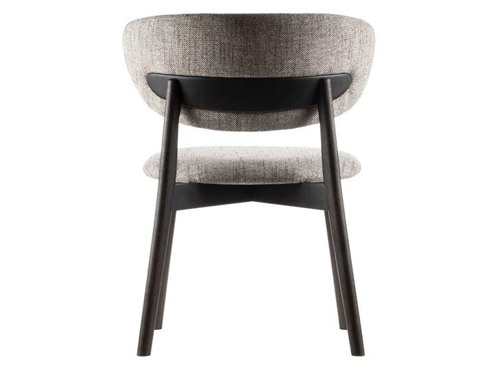 Achterkant Eetkamerstoel Capri massief donker eik Estetica Home