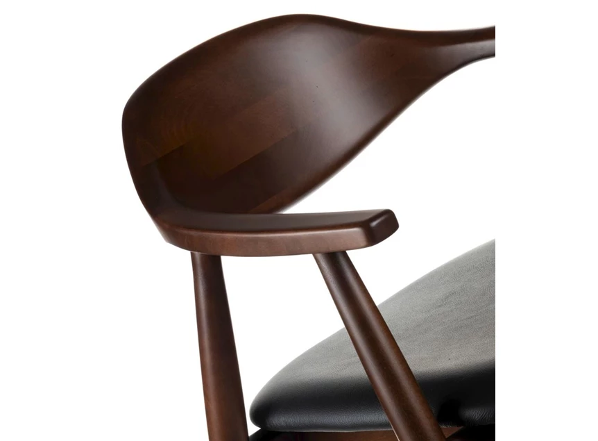 Detail Eetkamerstoel Solero massief bruin beuk Estetica Home