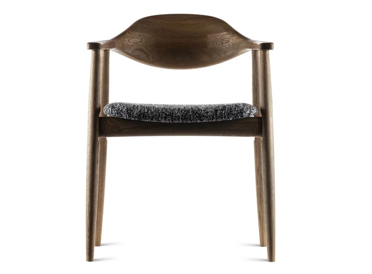 Front Eetkamerstoel Solero massief tobacco eik Estetica Home