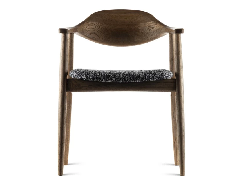 Front Eetkamerstoel Solero massief tobacco eik Estetica Home