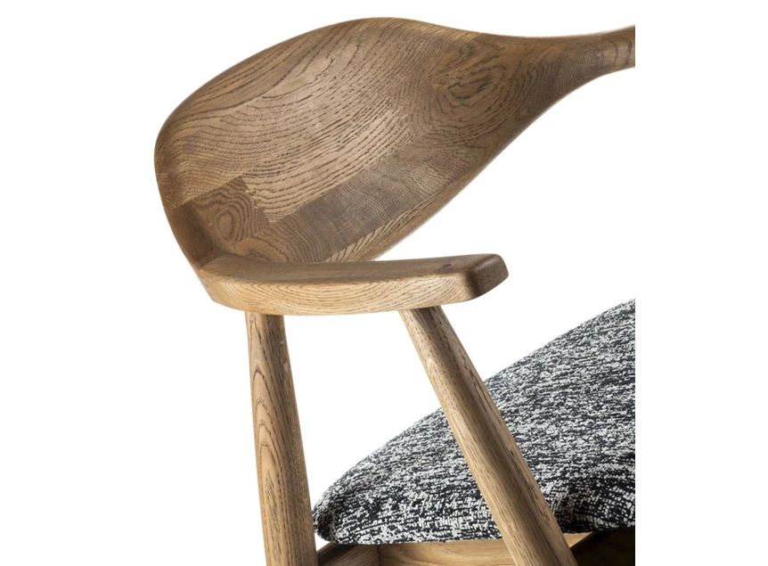 Detail Eetkamerstoel Solero massief tobacco eik Estetica Home