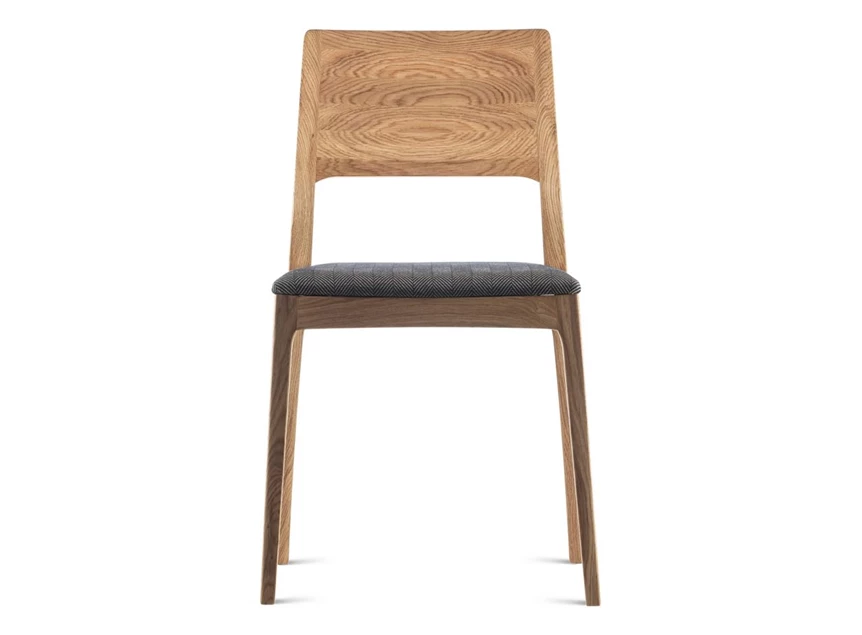 Front Eetkamerstoel Vero massief naturel eik Estetica Home