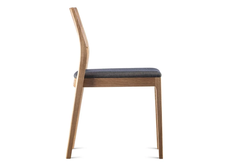 Zijkant Eetkamerstoel Vero massief naturel eik Estetica Home