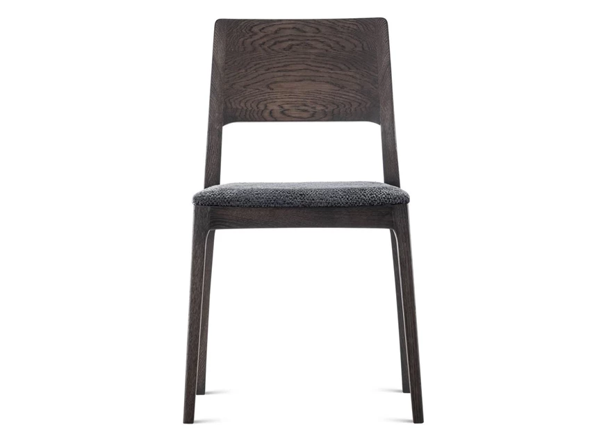 Front Eetkamerstoel Vero massief donker eik Estetica Home