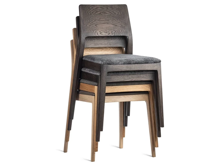 Stapelbare Eetkamerstoel Vero massief eik Estetica Home