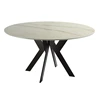 Eettafel Twist rond keramiek wit marmerlook Diadesi