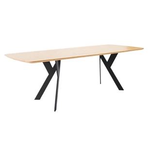 Eettafel Nexus bootvorm massief hout eik op maat Diadesi