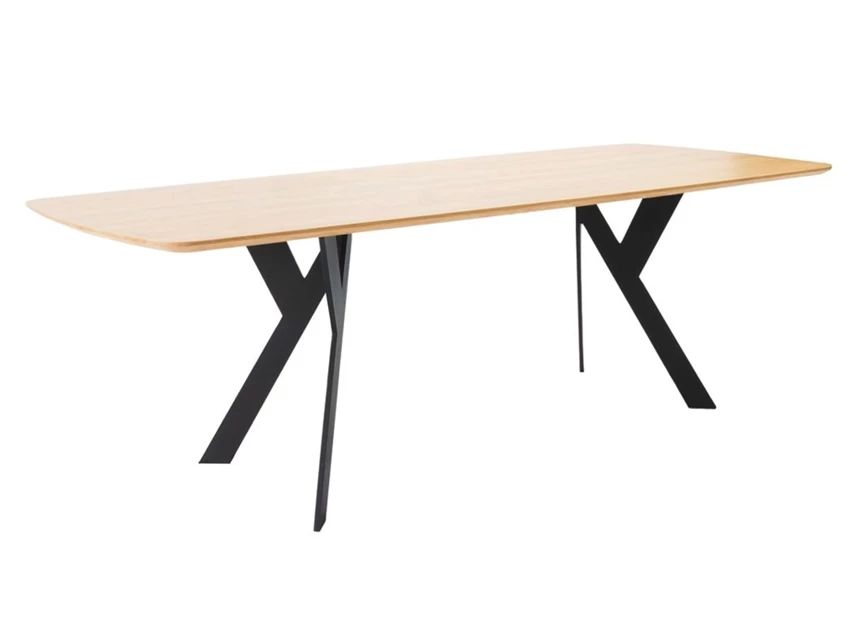 Eettafel Nexus bootvorm massief hout eik op maat Diadesi