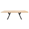 Front Eettafel Nexus bootvorm massief hout eik op maat Diadesi