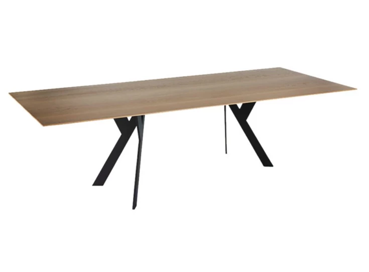 Eettafel Nexus rechthoekig massief hout eik naturel op maat Diadesi