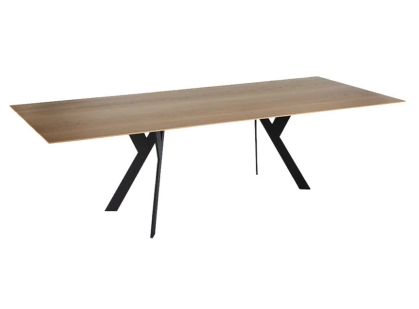 Eettafel Nexus rechthoekig massief hout eik naturel op maat Diadesi