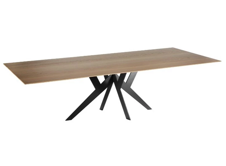 Eettafel Twist rechthoekig massief hout eik naturel op maat Diadesi