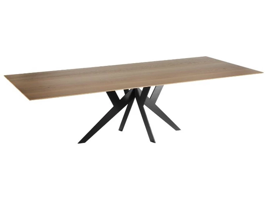 Eettafel Twist rechthoekig massief hout eik naturel op maat Diadesi