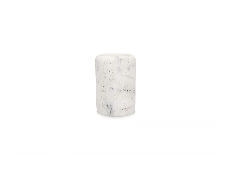 White Suds tandenborstelbeker- marble- Ø7xh10,5cm