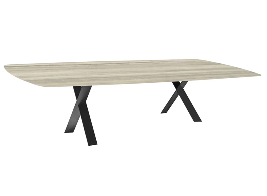 23.JPGEettafel Cross bootvorm keramiek travertin marmerlook op maat Diadesi