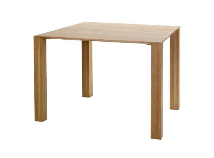 Eettafel Squat vierkant massief hout eik naturel op maat Diadesi