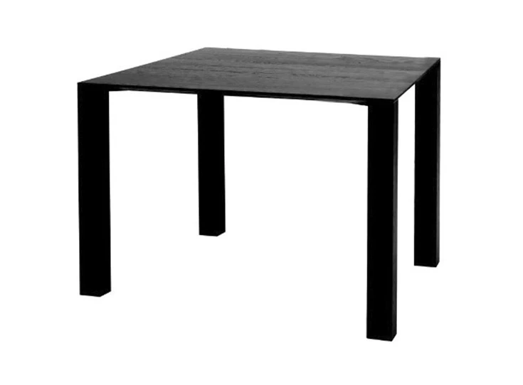 Eettafel Squat vierkant massief hout eik zwart op maat Diadesi