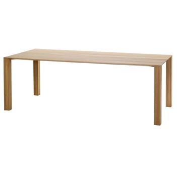 Eettafel Squat rechthoekig massief hout eik naturel op maat Diadesi