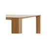 Detail Eettafel Squat rechthoekig massief hout eik naturel op maat Diadesi