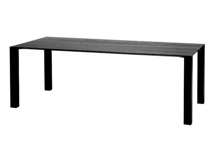 Eettafel Squat rechthoekig massief hout eik zwart op maat Diadesi