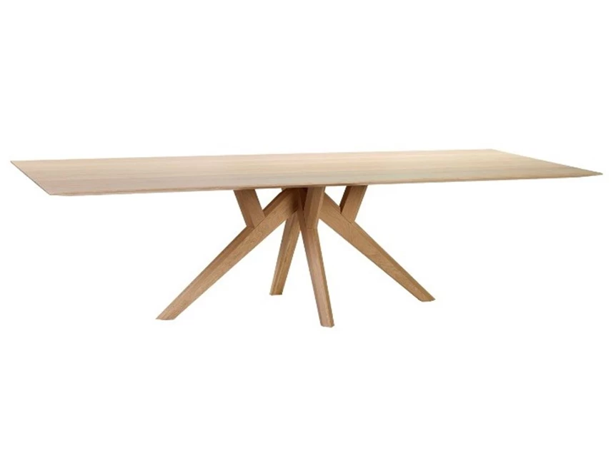 Eettafel Salsa rechthoekig massief hout eik naturel op maat Diadesi