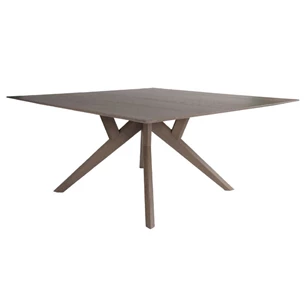Eettafel Salsa vierkant massief hout eik grijs op maat Diadesi