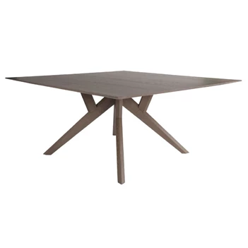 Eettafel Salsa vierkant massief hout eik grijs op maat Diadesi