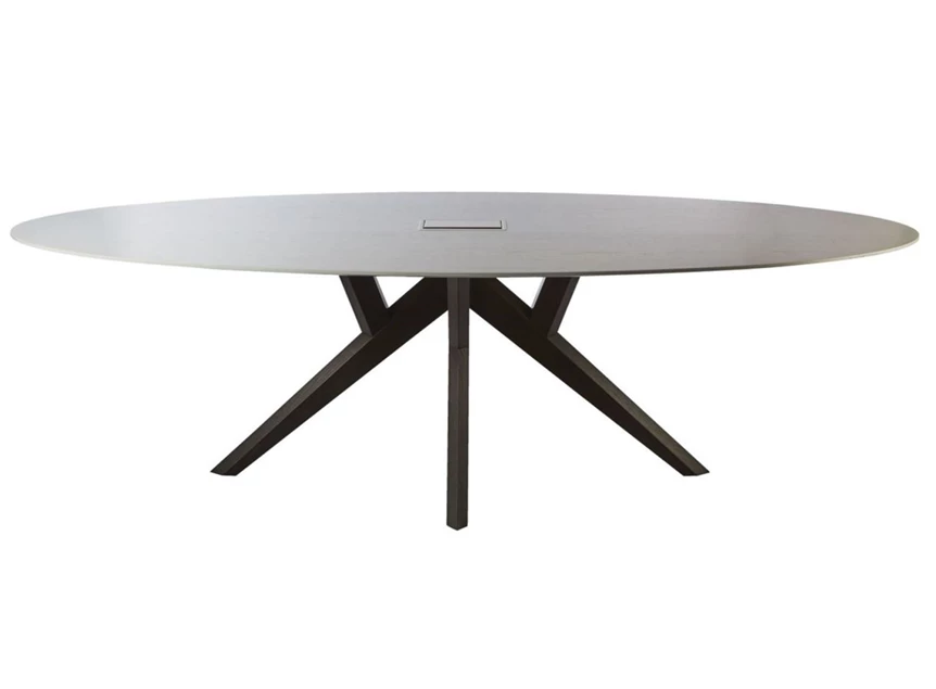 Vergader tafel bureau Salsa Office massief hout eik op maat Diadesi