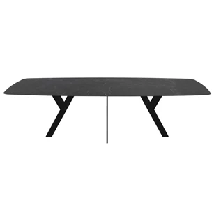 Eettafel Twist bootvorm keramiek donkergrijs zwart op maat Diadesi