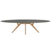 Eettafel Salsa ellips ovaal keramiek grijs antraciet op maat Diadesi