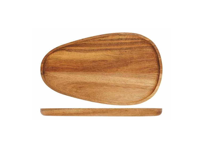 Presentatiebord ovaal - 25x15cm acacia voor aanzicht