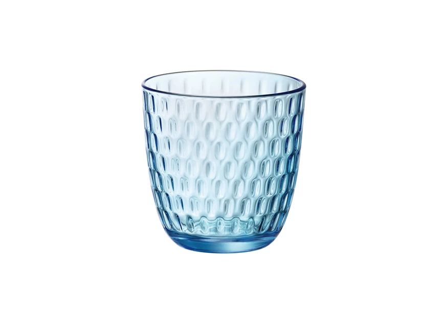 Slot glas blauw - 29cl- set 6