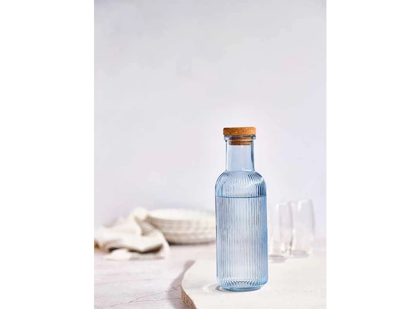 Raya fles blauw - 1l - met krurk d8,7xh27,8cm sfeerbeeld